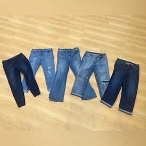 Classic Blue Women's Jeans Bundle of 5 - Size 14